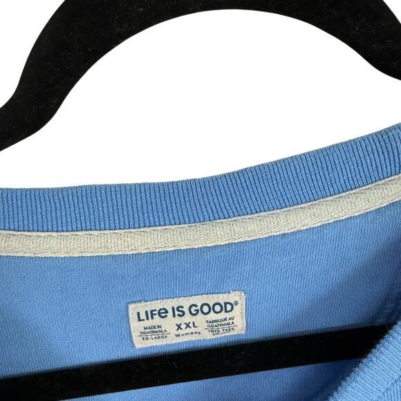 Life is Good Mickey Mouse Disney Sweatshirt Blue 100% Cotton Womens XXL - Picture 3 of 5